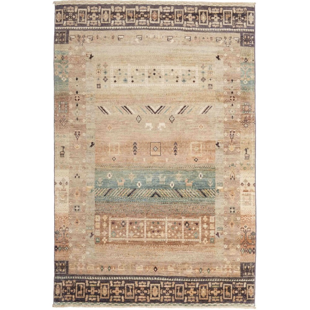 Tappeto Fun Collection Pakistan marrone verde 119x184 Tappeto Fun Collection Pakistan marrone verde 119x184