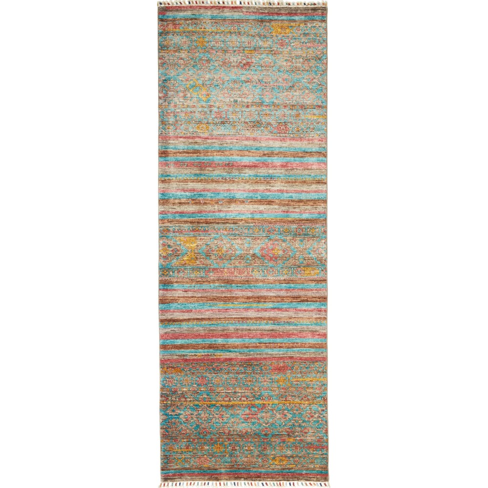 Tappeto Rubin Pakistan marrone verde 83x235 Tappeto Rubin Pakistan marrone verde 83x235