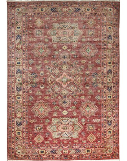 Tappeto Kazak Fine Pakistan bianco marrone 207x290
