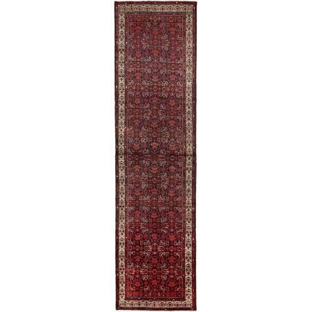 Tappeto Hamadan Persia grigio marrone 108x428