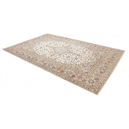 Tappeto Kashan Persia bianco marrone 204x322