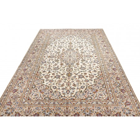 Tappeto Kashan Persia bianco marrone 204x322