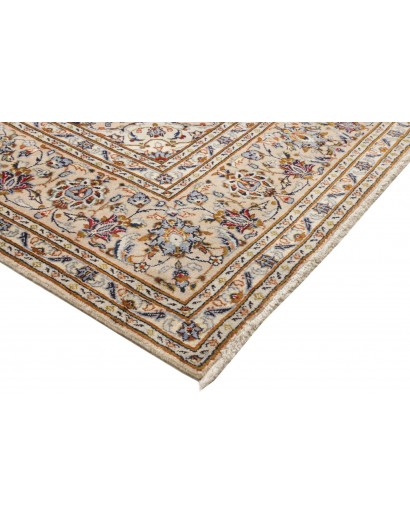 Tappeto Kashan Persia bianco marrone 204x322