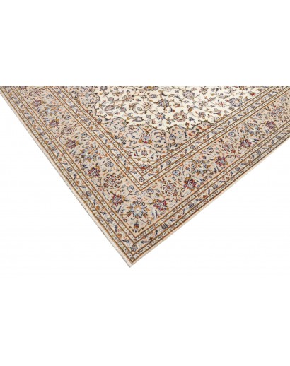 Tappeto Kashan Persia bianco marrone 204x322