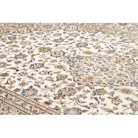 Tappeto Kashan Persia bianco marrone 204x322