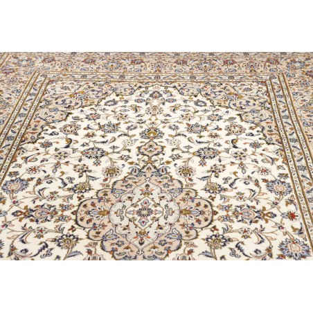 Tappeto Kashan Persia bianco marrone 204x322