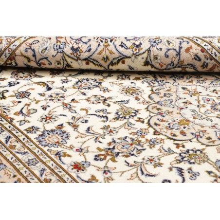 Tappeto Kashan Persia bianco marrone 204x322