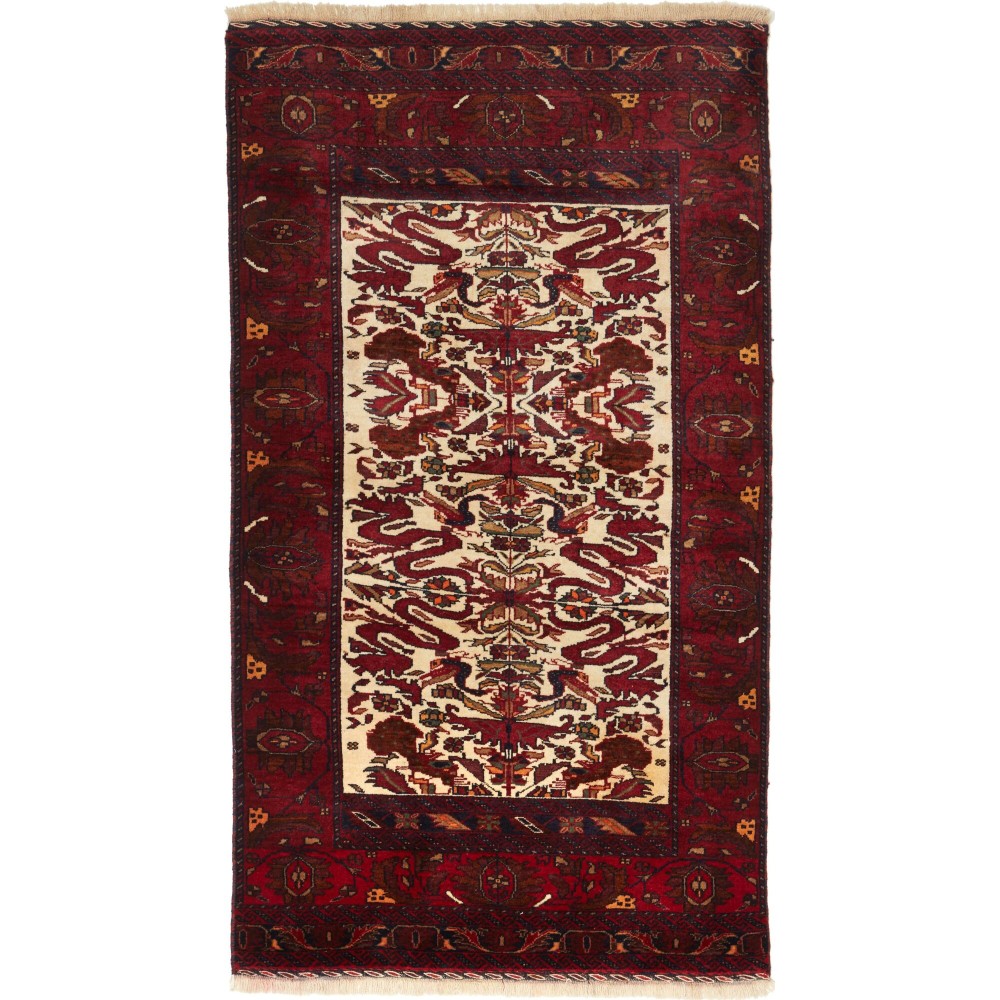 Tappeto Baluch Persia marrone 98x182 Tappeto Baluch Persia marrone 98x182