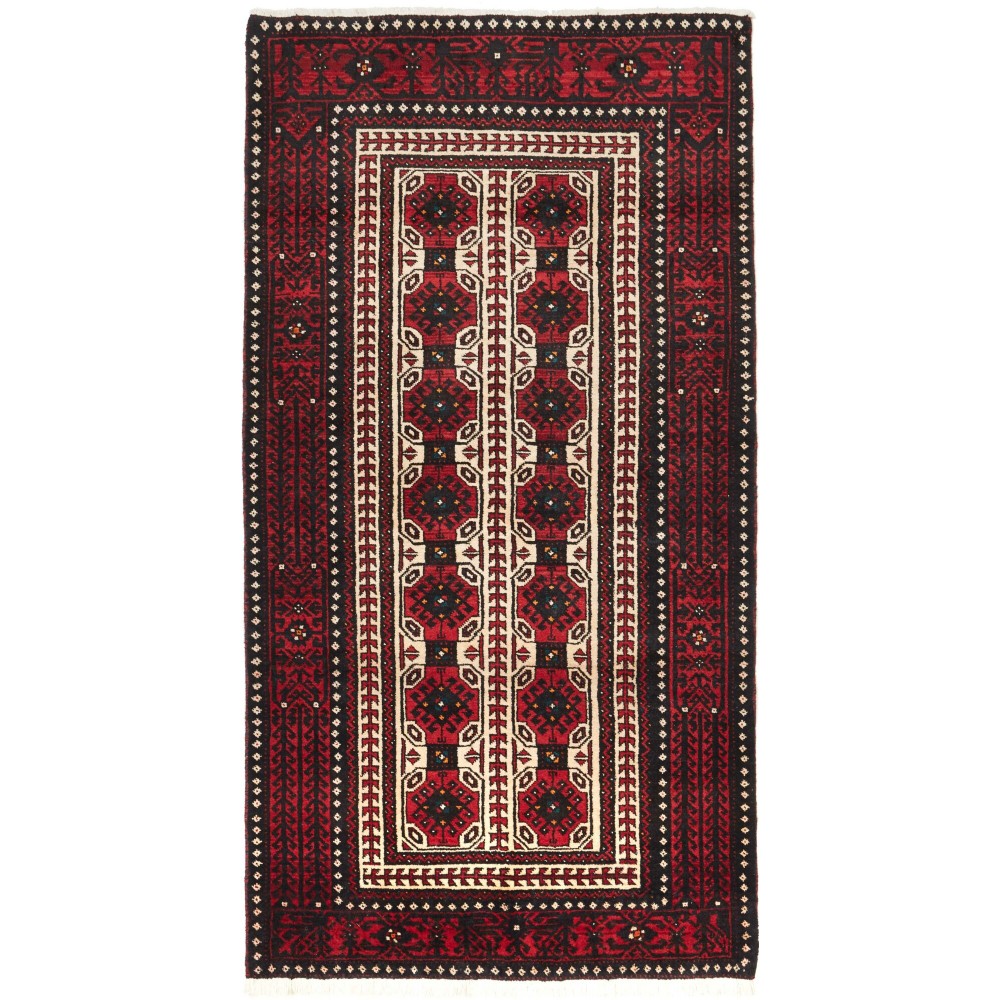 Tappeto Baluch Persia grigio marrone 101x193 Tappeto Baluch Persia grigio marrone 101x193