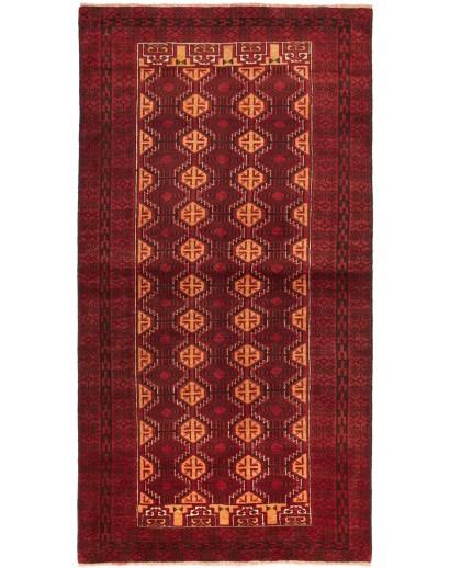 Tappeto Baluch Persia marrone arancione 103x201