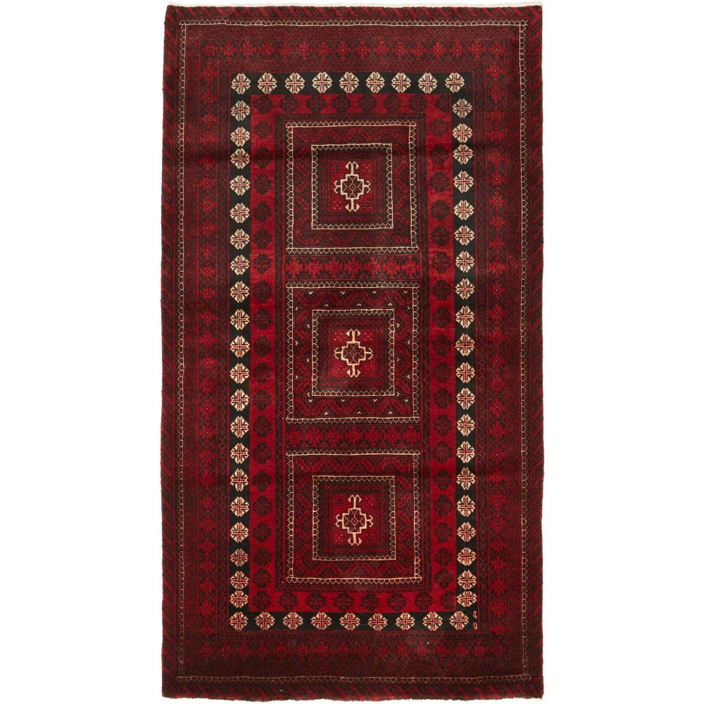 Tappeto Baluch Persia marrone blu 110x208 Tappeto Baluch Persia marrone blu 110x208