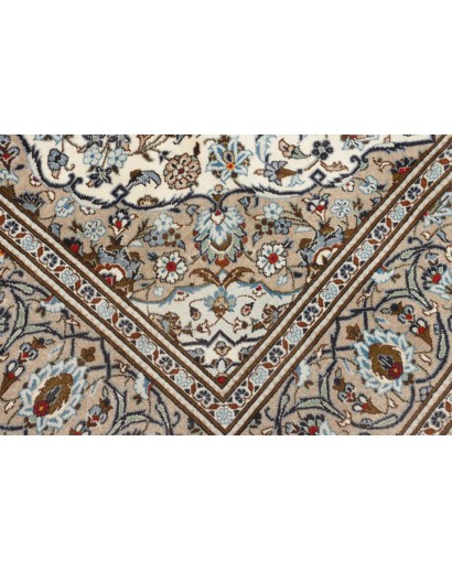 Tappeto Kashan Persia beige grigio 202x295
