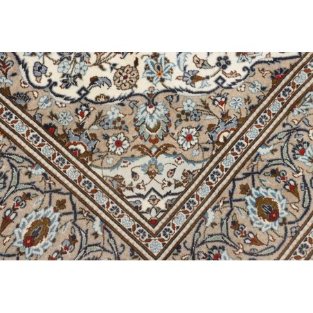 Tappeto Kashan Persia beige grigio 202x295