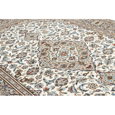 Tappeto Kashan Persia beige grigio 202x295