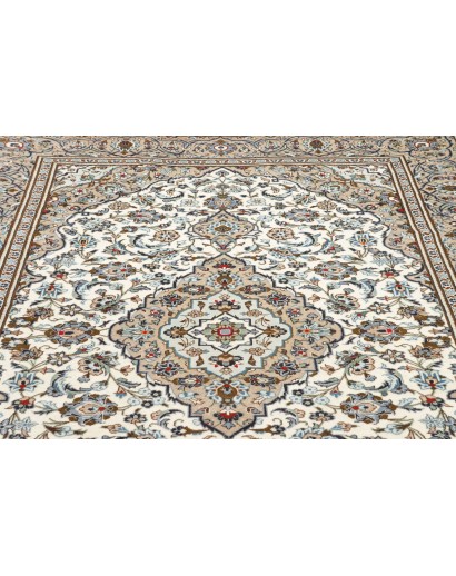 Tappeto Kashan Persia beige grigio 202x295