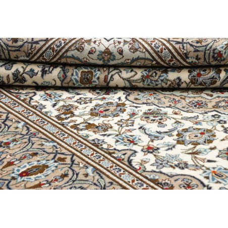 Tappeto Kashan Persia beige grigio 202x295