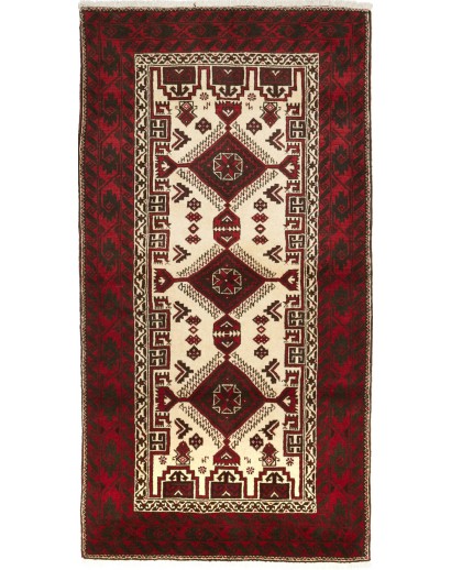 Tappeto Baluch Persia giallo 103x197