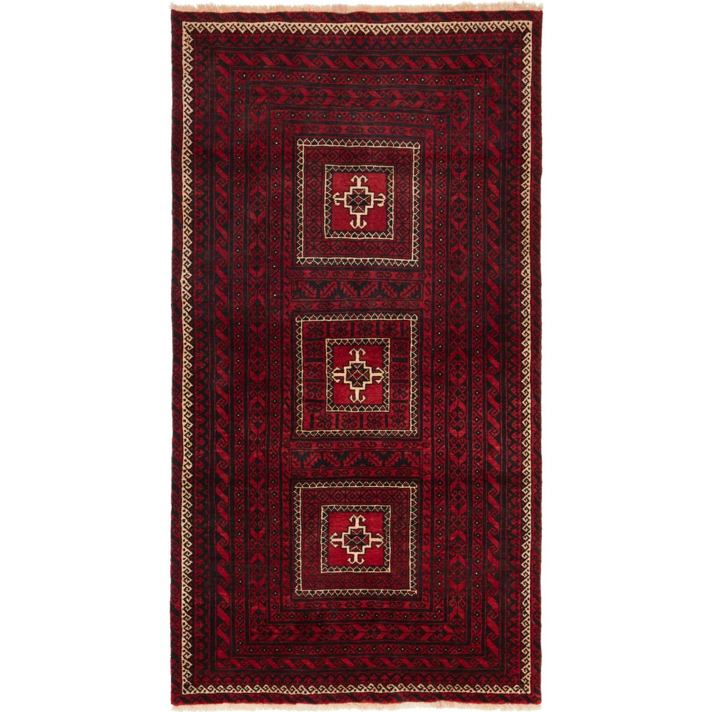 Tappeto Baluch Persia blu marrone 108x209 Tappeto Baluch Persia blu marrone 108x209