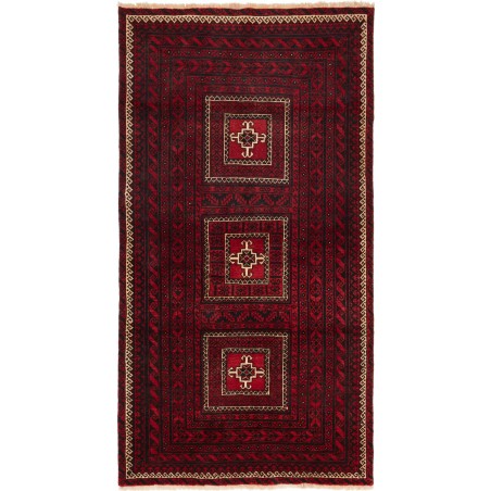 Tappeto Baluch Persia blu marrone 108x209
