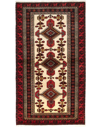 Tappeto Baluch Persia blu marrone 108x194