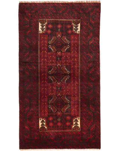Tappeto Baluch Persia marrone giallo 108x200