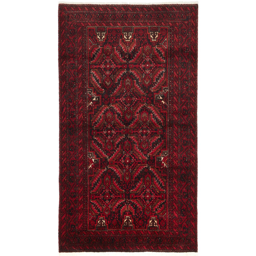 Tappeto Baluch Persia grigio marrone 104x190 Tappeto Baluch Persia grigio marrone 104x190