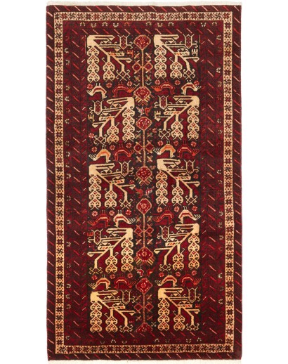 Tappeto Baluch Persia marrone 102x190