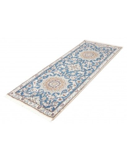 Tappeto Nain 9La Persia bianco blu 82x200