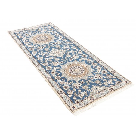 Tappeto Nain 9La Persia bianco blu 82x200