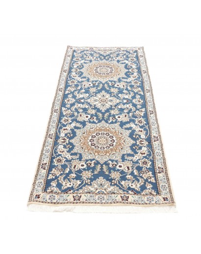 Tappeto Nain 9La Persia bianco blu 82x200