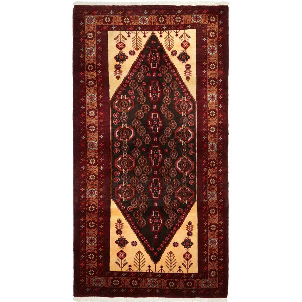 Tappeto Baluch Persia marrone 105x198 Tappeto Baluch Persia marrone 105x198