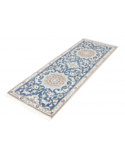 Tappeto Nain 9La Persia bianco azzurro 78x203