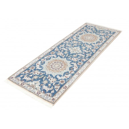 Tappeto Nain 9La Persia bianco azzurro 78x203