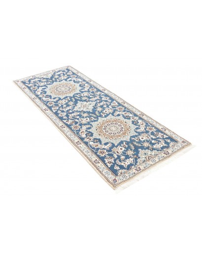 Tappeto Nain 9La Persia bianco azzurro 78x203