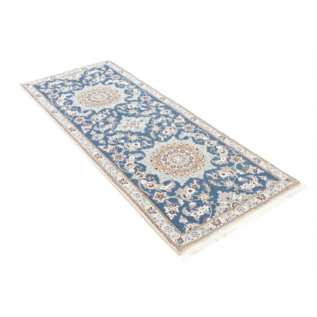 Tappeto Nain 9La Persia bianco azzurro 78x203