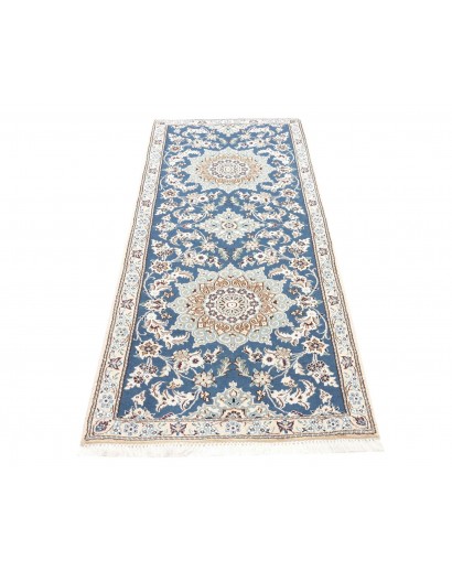 Tappeto Nain 9La Persia bianco azzurro 78x203