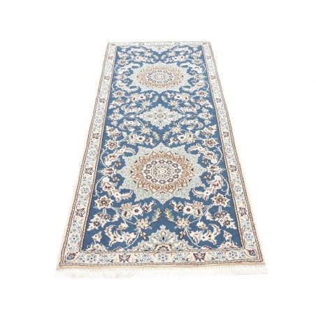 Tappeto Nain 9La Persia bianco azzurro 78x203