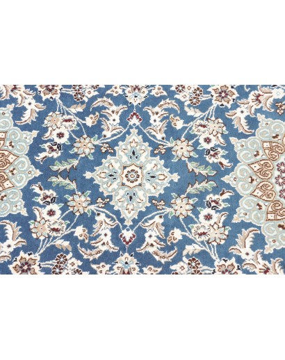 Tappeto Nain 9La Persia bianco azzurro 78x203