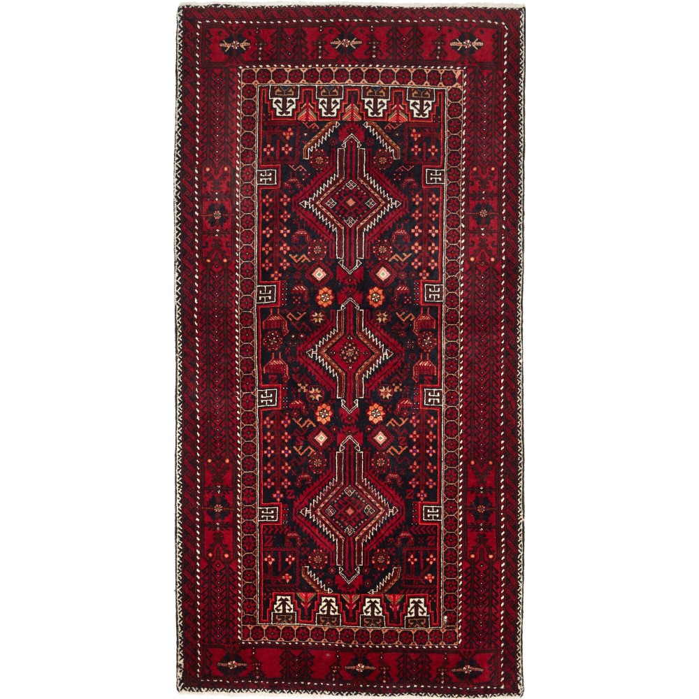 Tappeto Baluch Persia marrone bianco 105x212 Tappeto Baluch Persia marrone bianco 105x212