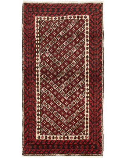 Tappeto Baluch Persia grigio marrone 98x188