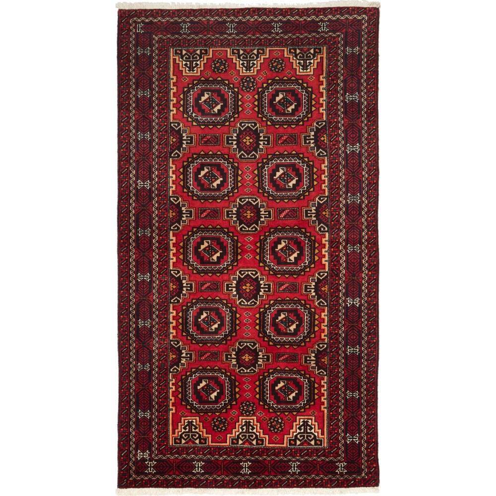 Tappeto Baluch Persia grigio marrone 103x194 Tappeto Baluch Persia grigio marrone 103x194