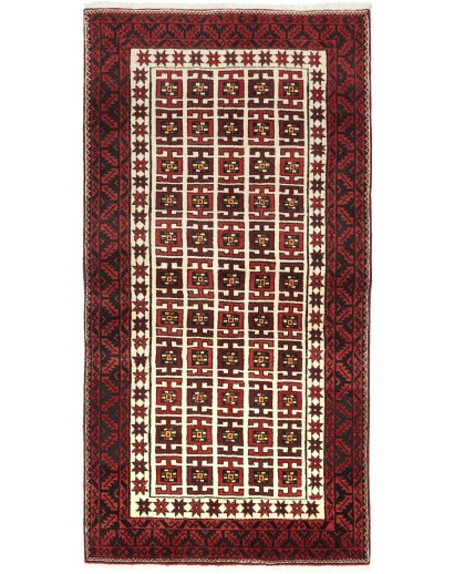 Tappeto Baluch Persia beige marrone 97x187