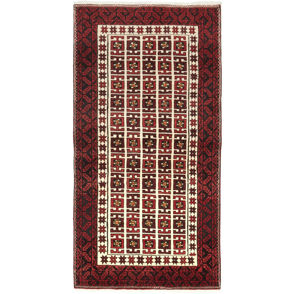 Tappeto Baluch Persia beige marrone 97x187 Tappeto Baluch Persia beige marrone 97x187