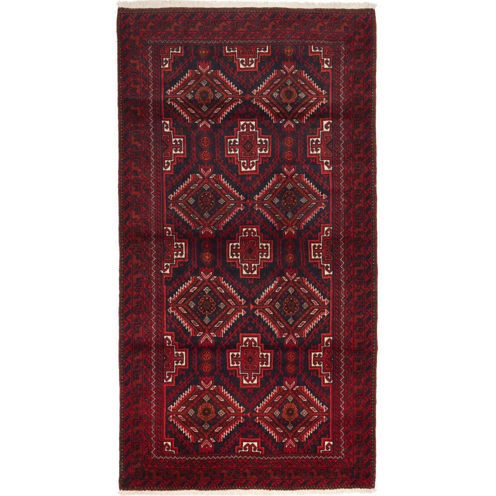 Tappeto Baluch Persia grigio marrone 110x202 Tappeto Baluch Persia grigio marrone 110x202