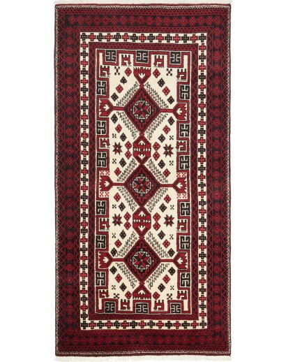 Tappeto Baluch Persia grigio beige 95x197