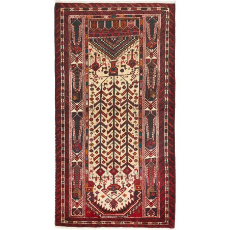 Tappeto Baluch Persia marrone giallo 108x205