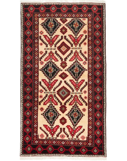Tappeto Baluch Persia blu giallo 110x200