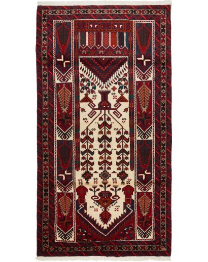 Tappeto Baluch Persia marrone giallo 101x191
