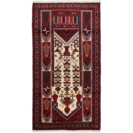 Tappeto Baluch Persia marrone giallo 101x191
