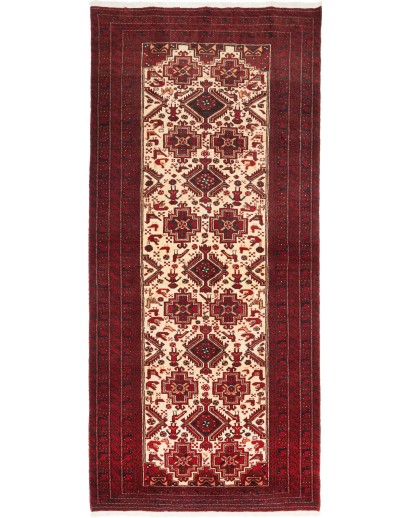 Tappeto Baluch Persia marrone giallo 96x220